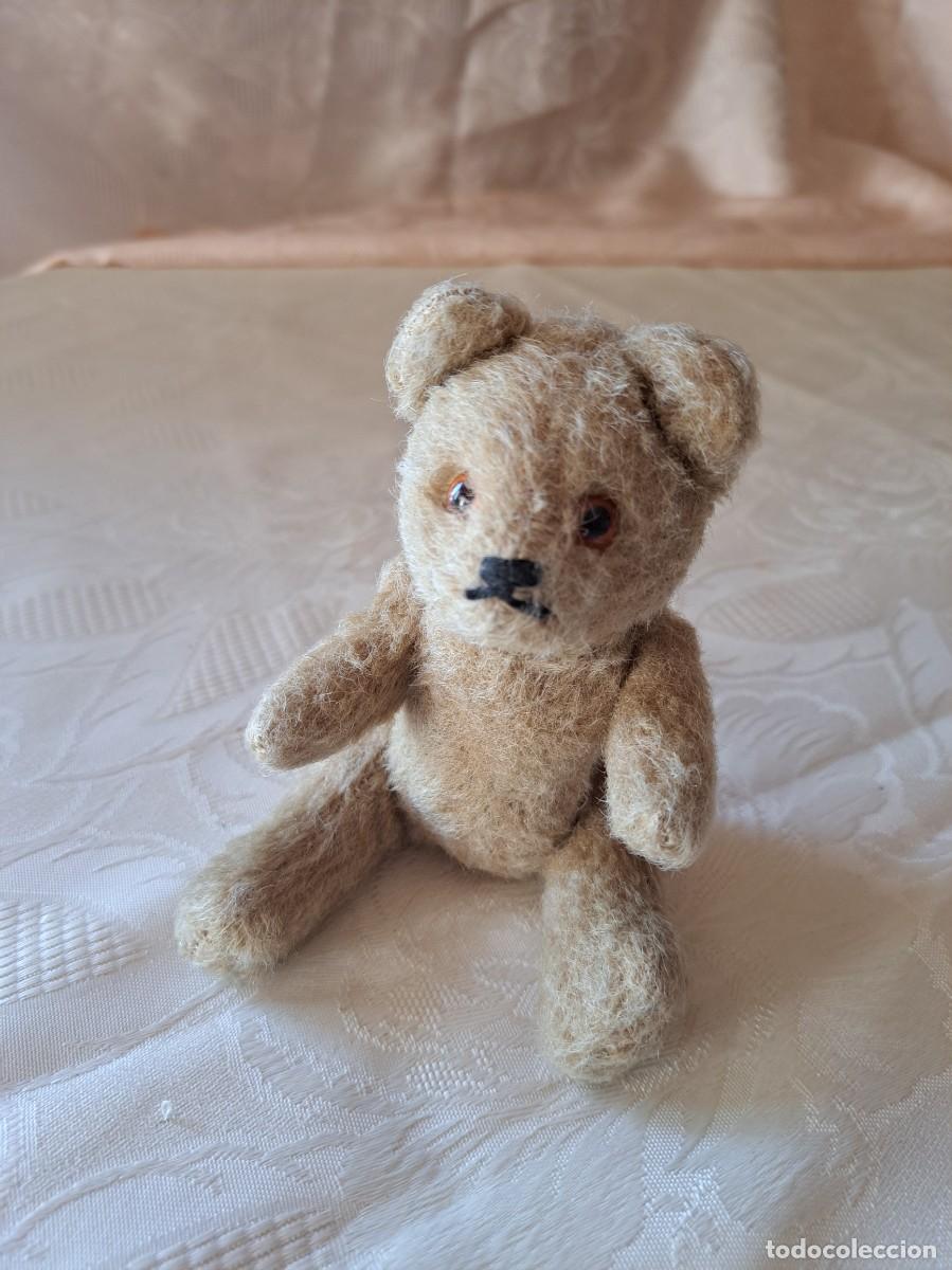 Juguetes antiguos: oso de peluche miniatura Steiff hecho de mohair ojos de cristal, articulado, a&ntilde;os 50
