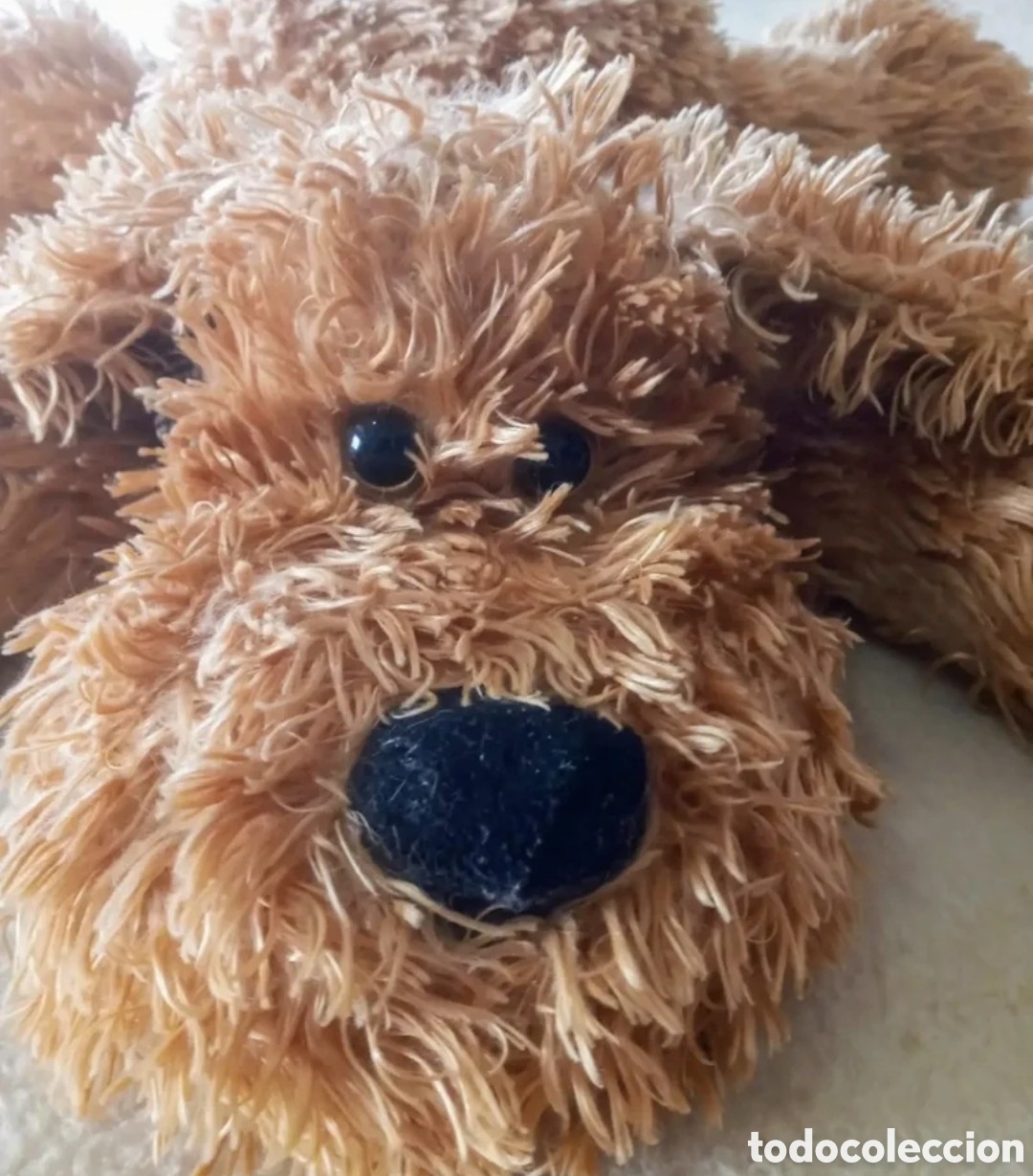 Juguetes antiguos: Perro de peluche marr&oacute;n. - Foto 2