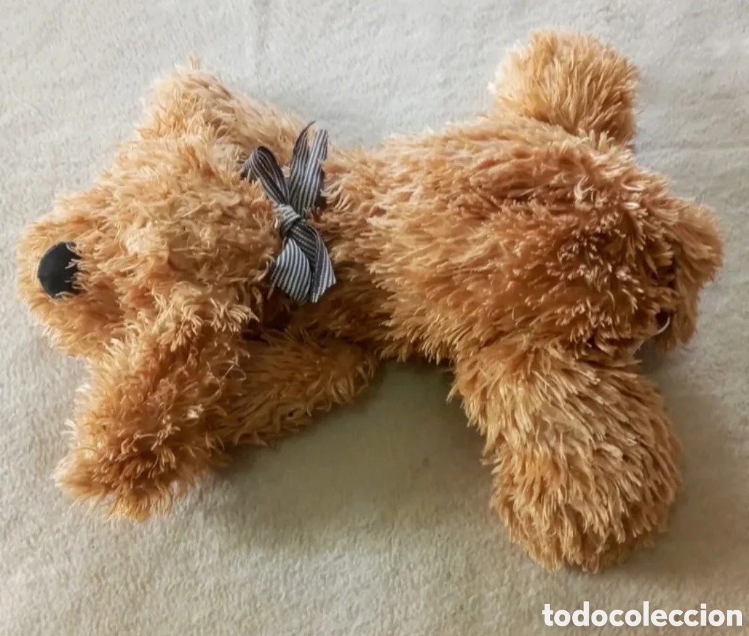 Juguetes antiguos: Perro de peluche marr&oacute;n. - Foto 3