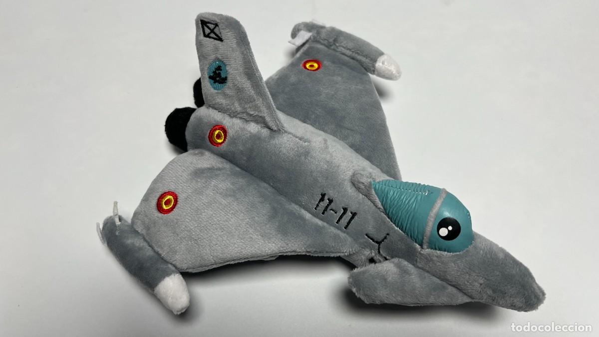 Juguetes antiguos: Peluche Avi&oacute;n Eurofighter del Ej&eacute;rcito del Aire de Espa&ntilde;a