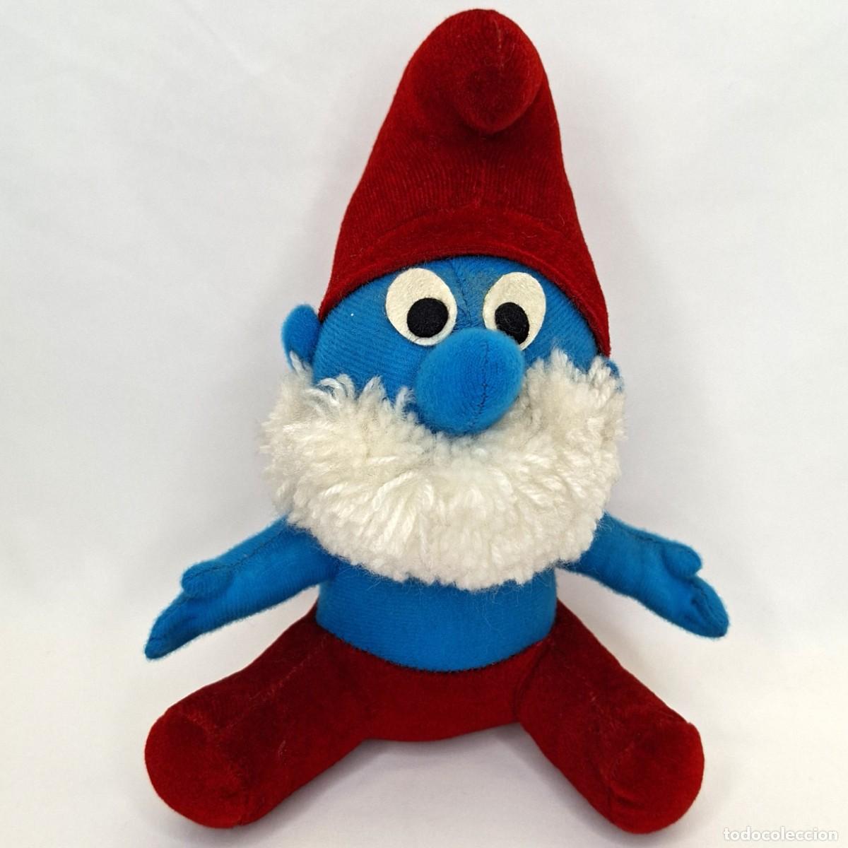 Juguetes antiguos: MU&Ntilde;ECO DE PELUCHE PAPA PITUFO DE CREACIONES CARMINA, PEYO 1983. MIDE 20cm.