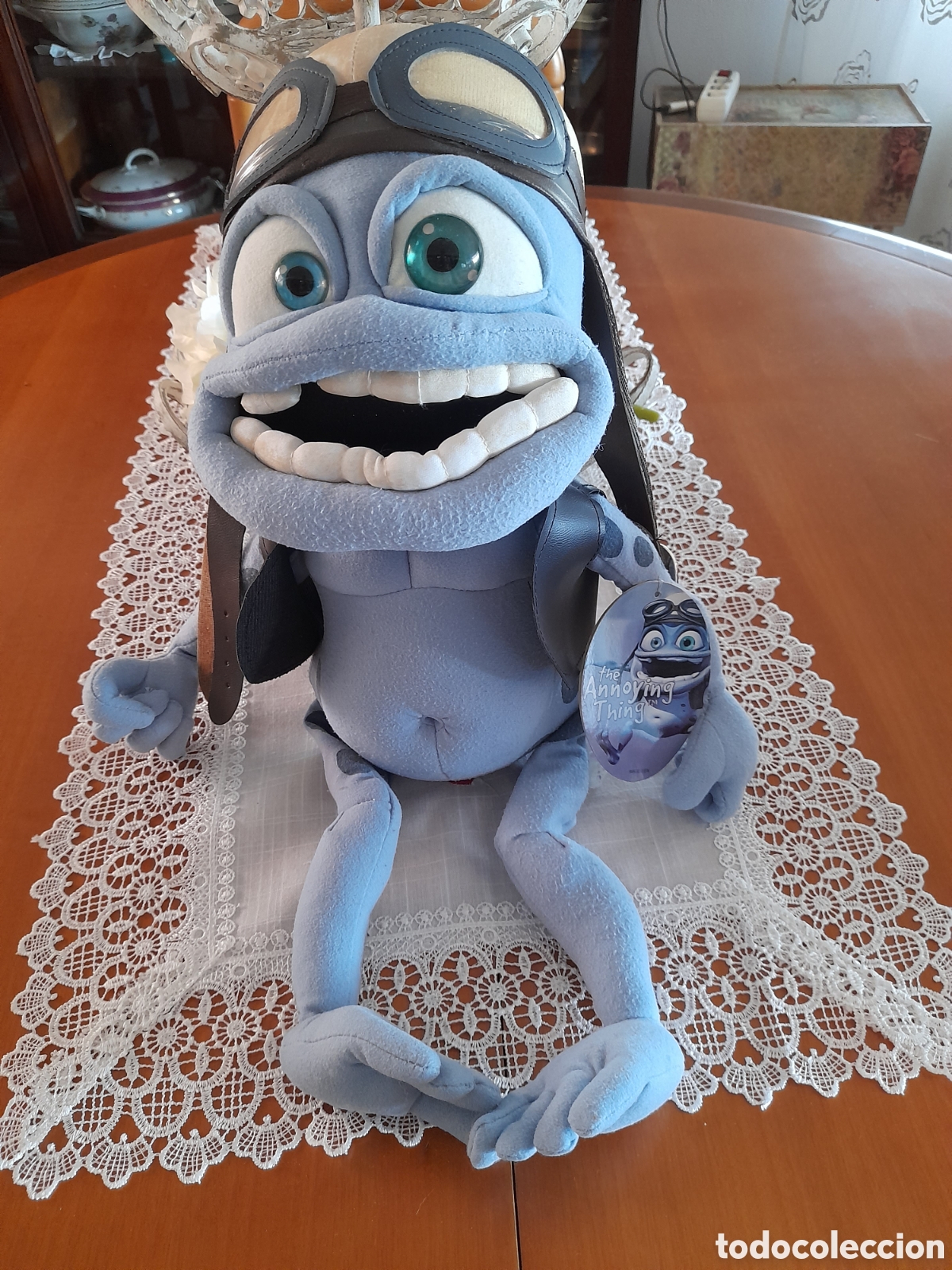 Juguetes antiguos: Mu&ntilde;eco de peluche crazy frog- the annoying thing a&ntilde;os 2000 50 cm
