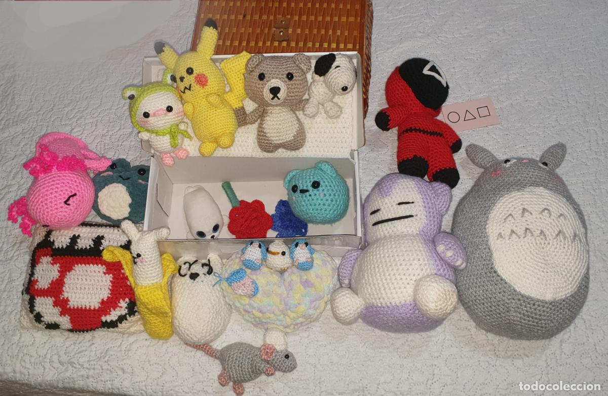 Juguetes antiguos: ENORME LOTE PELUCHES CROCHET, PERSONAJES VARIADOS
