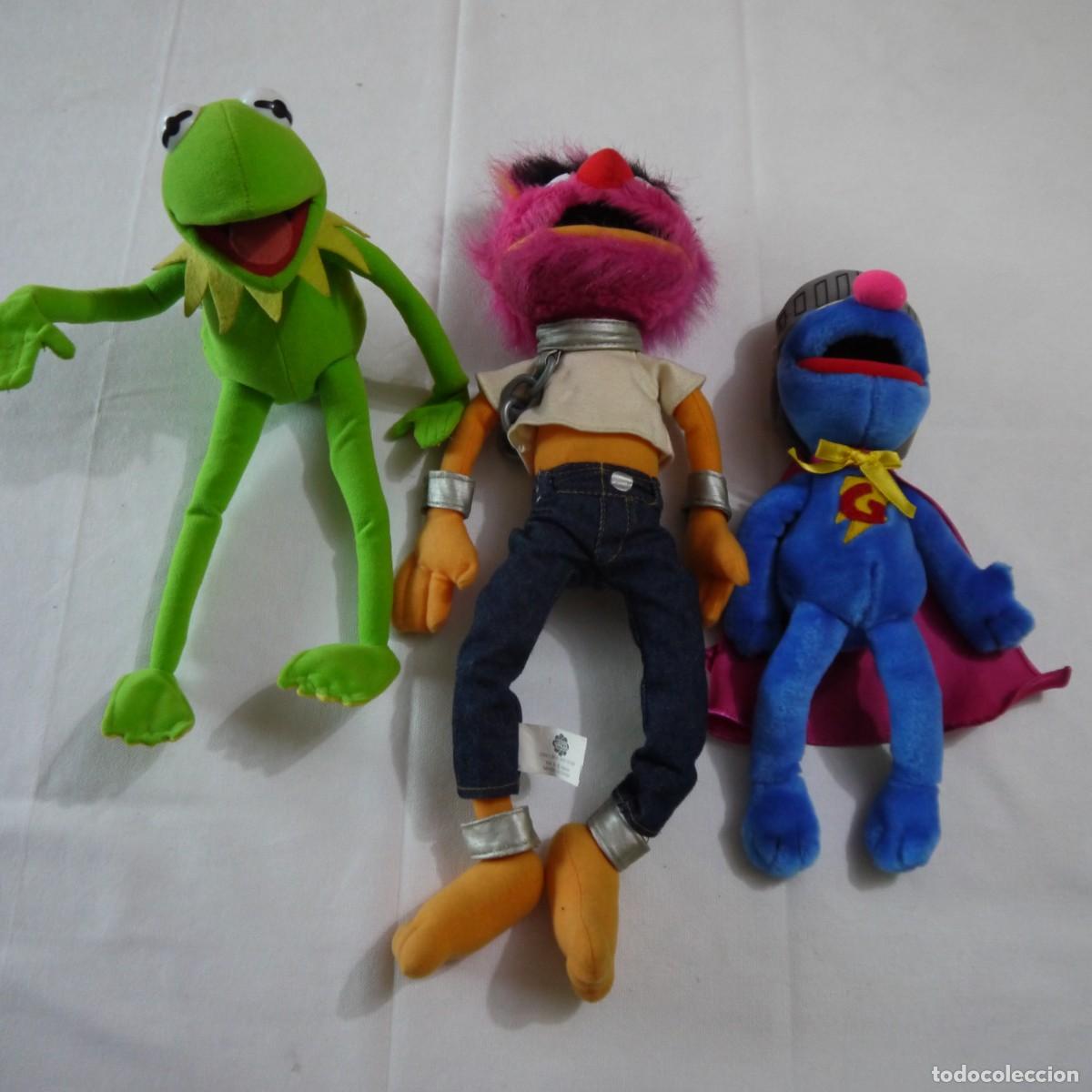 Juguetes antiguos: LOTE DE 3 PELUCHES DE MUPPETS SHOW: RANA GUSTAVO, SUPER COCO Y ANIMAL