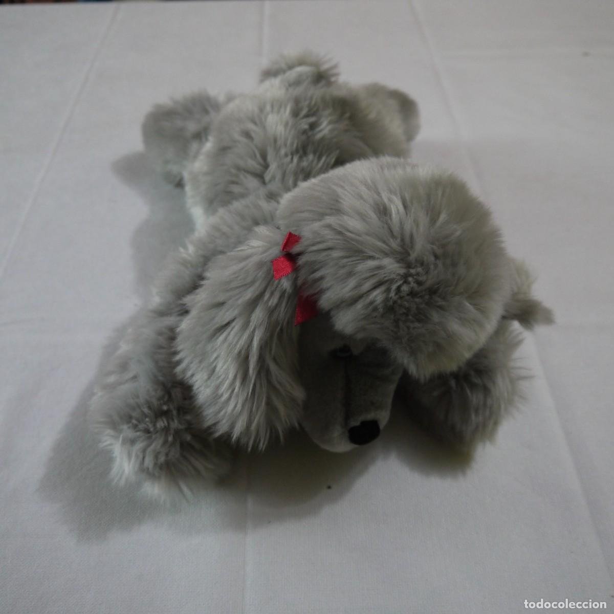 Juguetes antiguos: PELUCHE PERRITO MARILYN EN TONO GRIS DE MENAL DE 33 CM