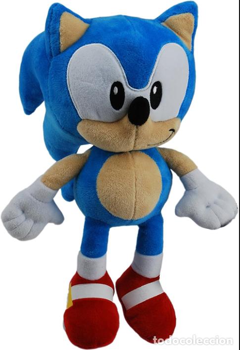 Juguetes antiguos: Sonic The Hedgehog - Sega- Peluche Sonic - Medidas 30 cm
