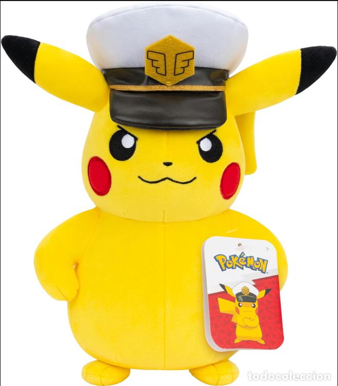 Juguetes antiguos: Pok&eacute;mon Peluche Captain Pikachu Peluche Suave de 20 cm con Sombrero de capit&aacute;n y Detalles aut&eacute;nticos