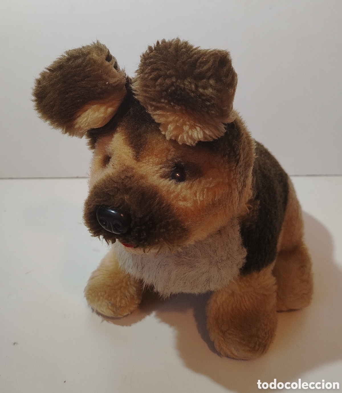 Juguetes antiguos: Antiguo perrito peluche con movimiento, japon&eacute;s 1986 Iwaya