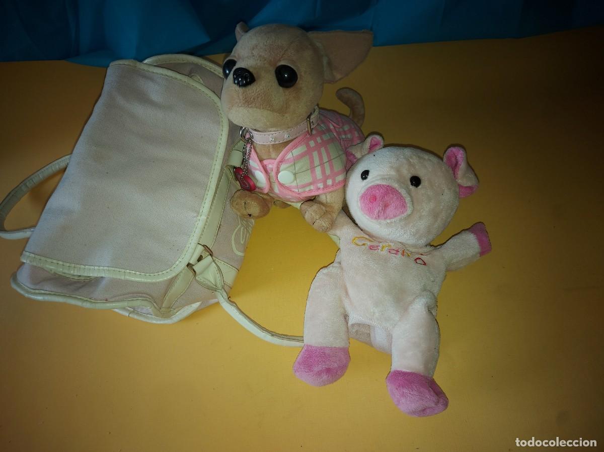 Juguetes antiguos: peluches, perro con cesta - Foto 3