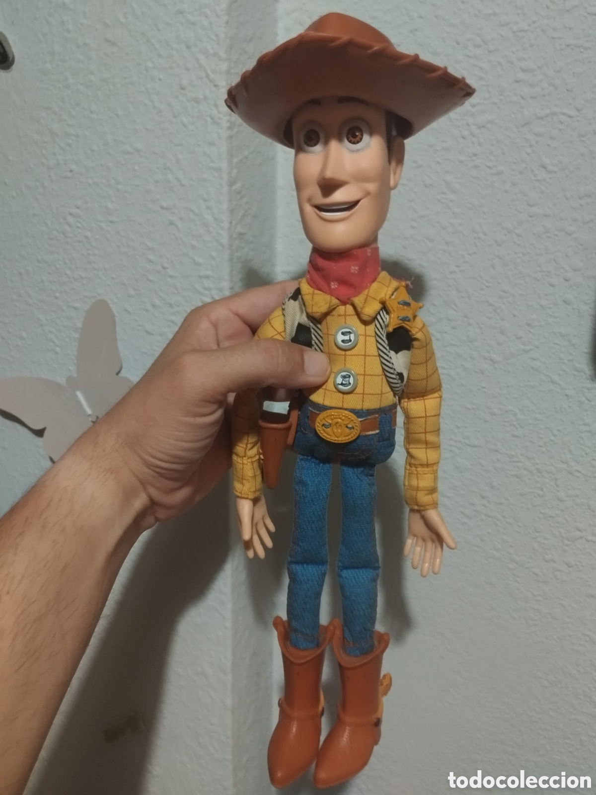 Juguetes antiguos: Vaquero Woody Toy Story Hasbro 2002 Frases en Espa&ntilde;ol