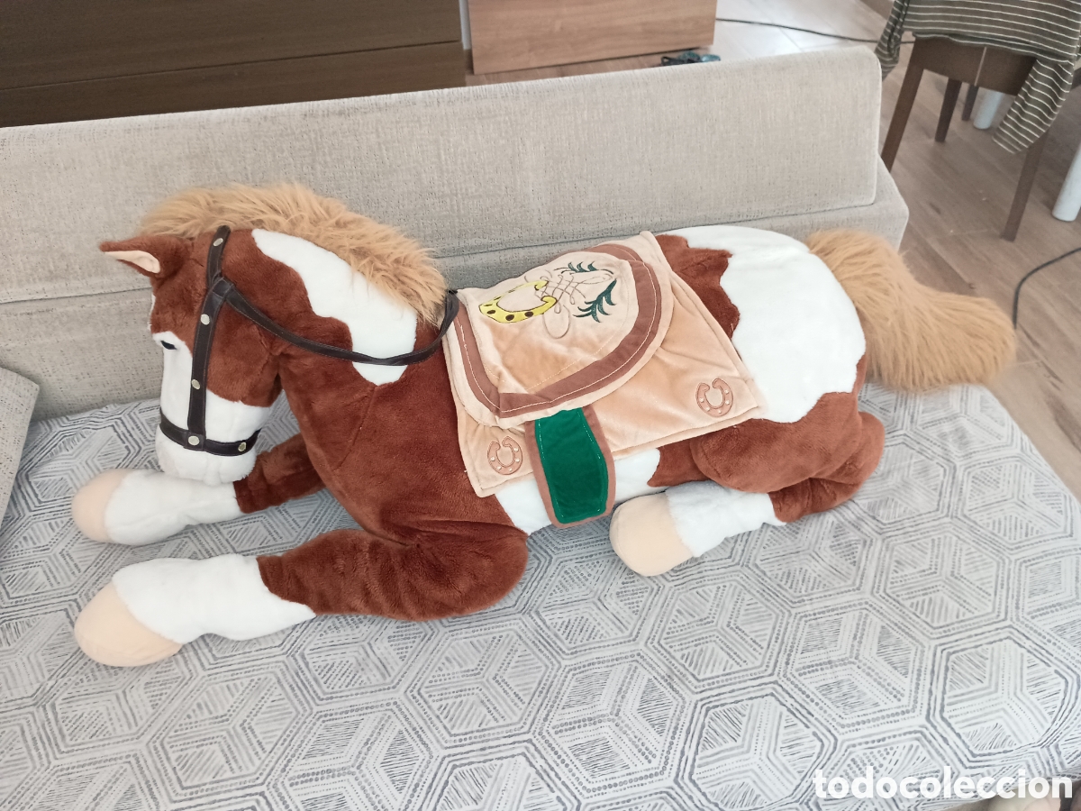 Juguetes antiguos: Peluche vintage caballo gigante