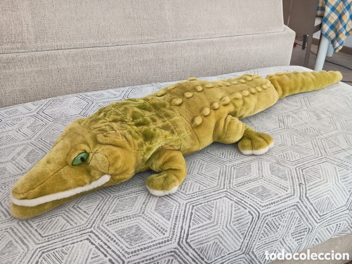 Juguetes antiguos: Peluche vintage cocodrilo