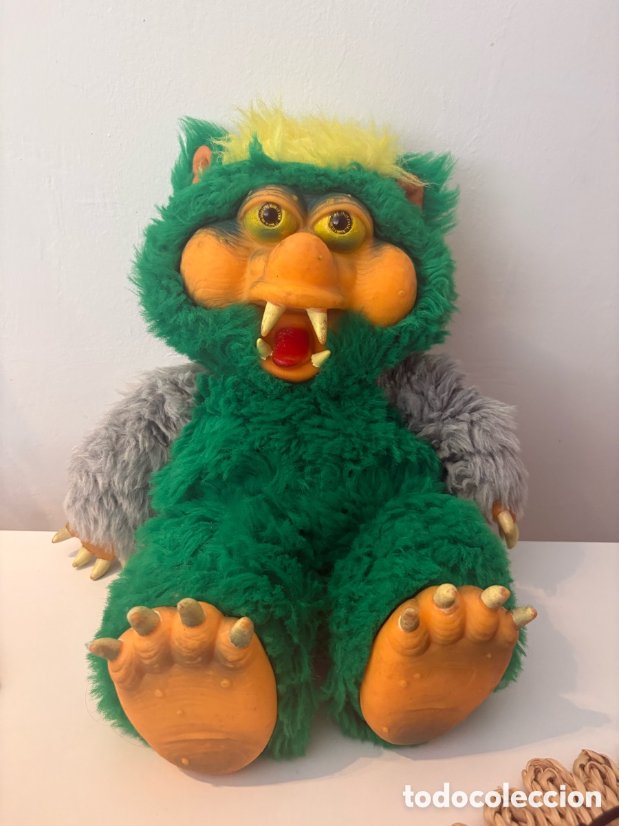 Juguetes antiguos: Mu&ntilde;eco Monstruo Verde &bull; Los Temblors 1980 Vir