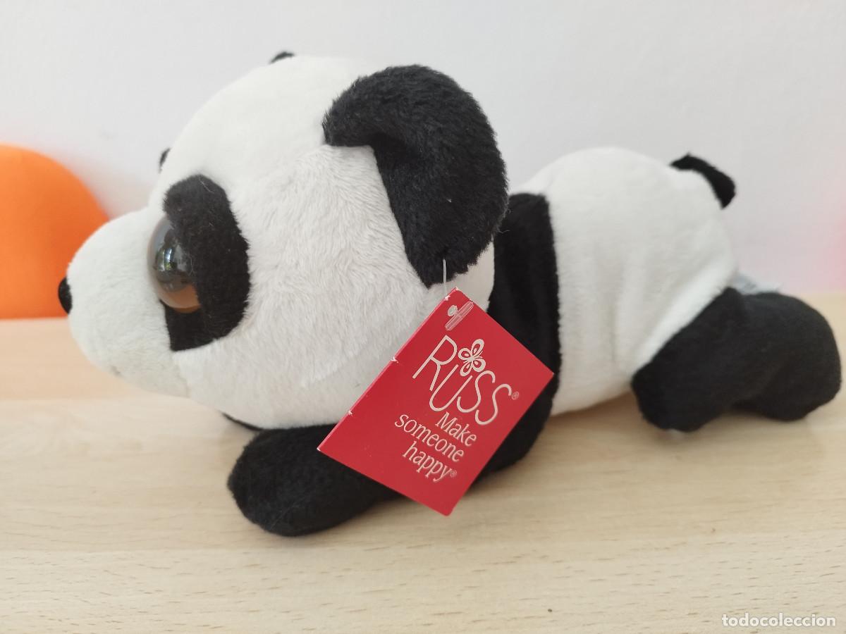 Juguetes antiguos: Peluche Oso panda Bamboo Marca Russ Nuevo on etiquetas