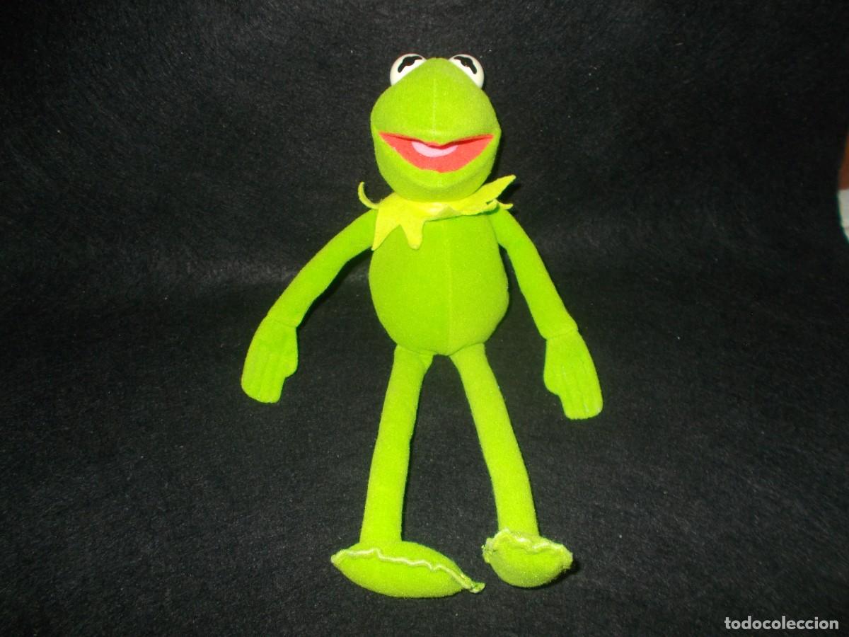 Altes Spielzeug: Mu&ntilde;eco de Peluche RANA GUSTAVO Barrio Sesamo Muppets. Play By Play 1996. 33 cm.