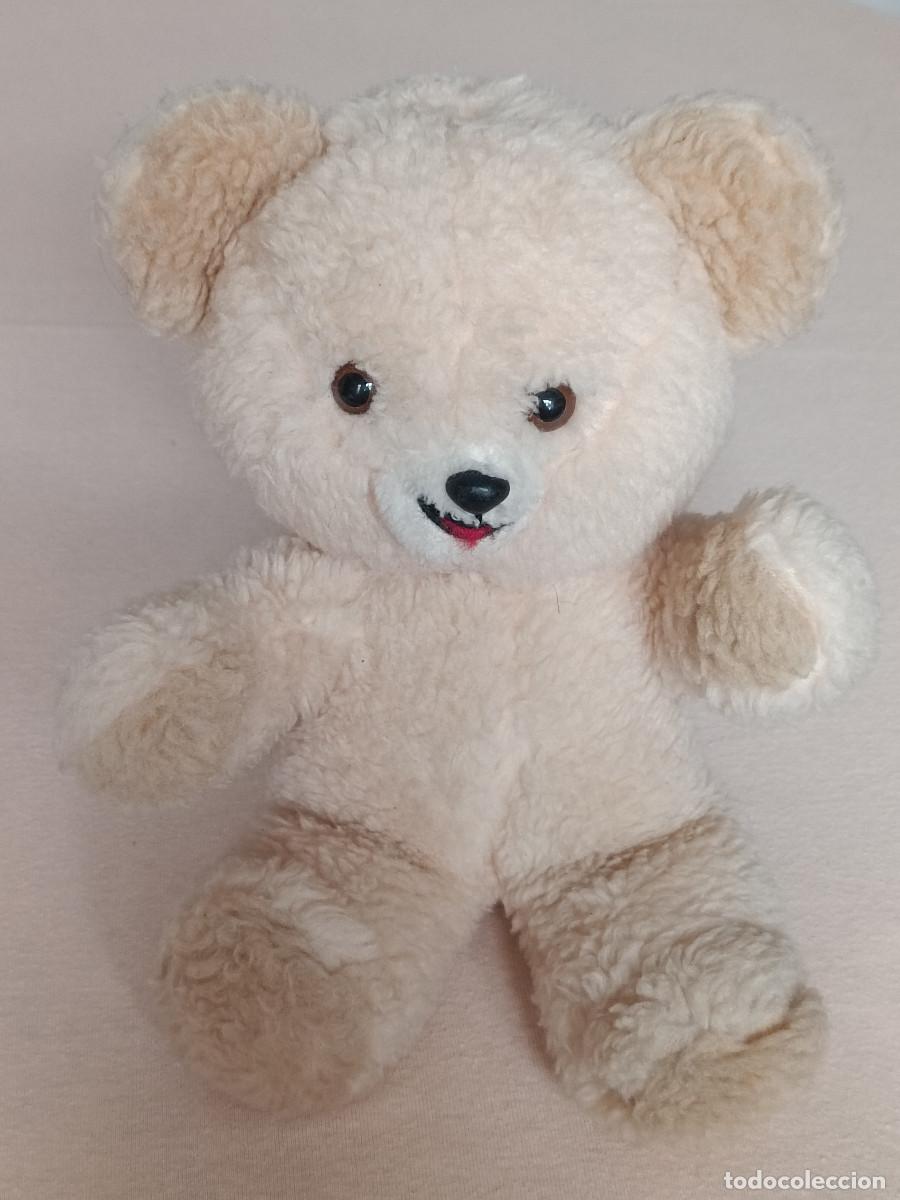 Juguetes antiguos: Peluche hucha Osito Mimos&iacute;n, a&ntilde;os 1980. 25 cm alto. Made in Spain.