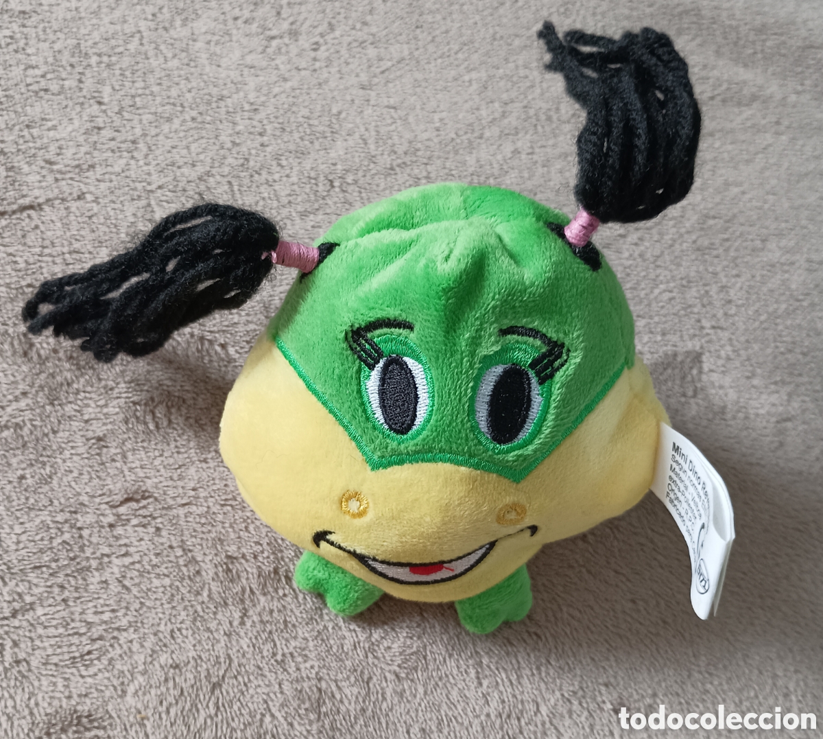 Juguetes antiguos: NUEVO. Peluche reversible Mini Dino (mascota supermercados HiperDino, Canarias). Sin usar