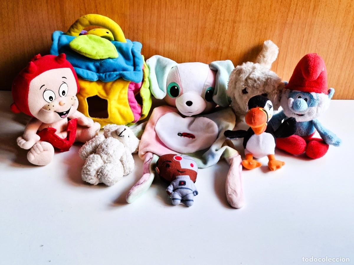 Brinquedos Antigos: LOTE DE PELUCHES INFANTILES - PAPA PITUFO, DIABLILLO Y MAS