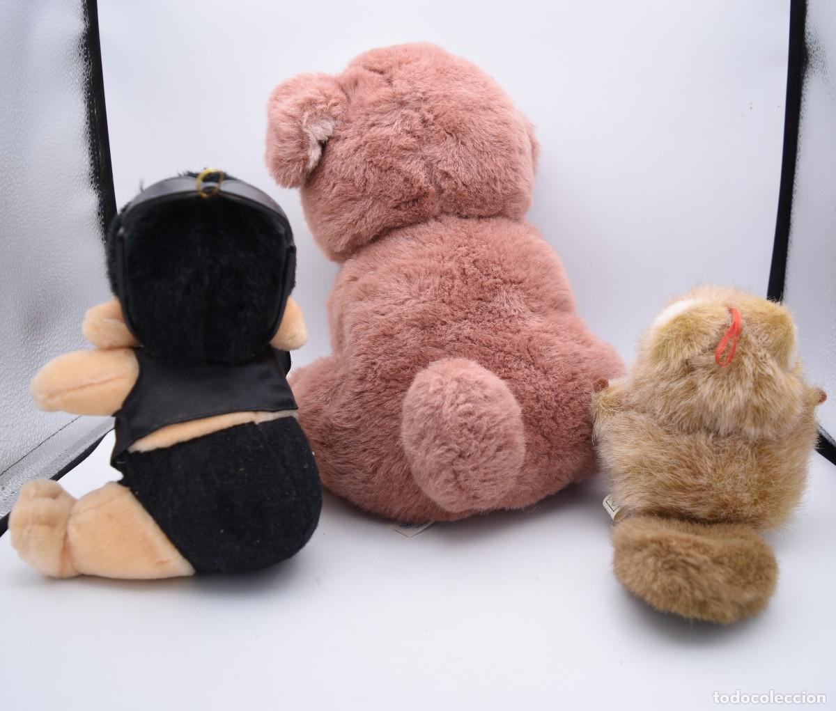 Juguetes antiguos: Peluches - Conjunto de 3 - Foto 2