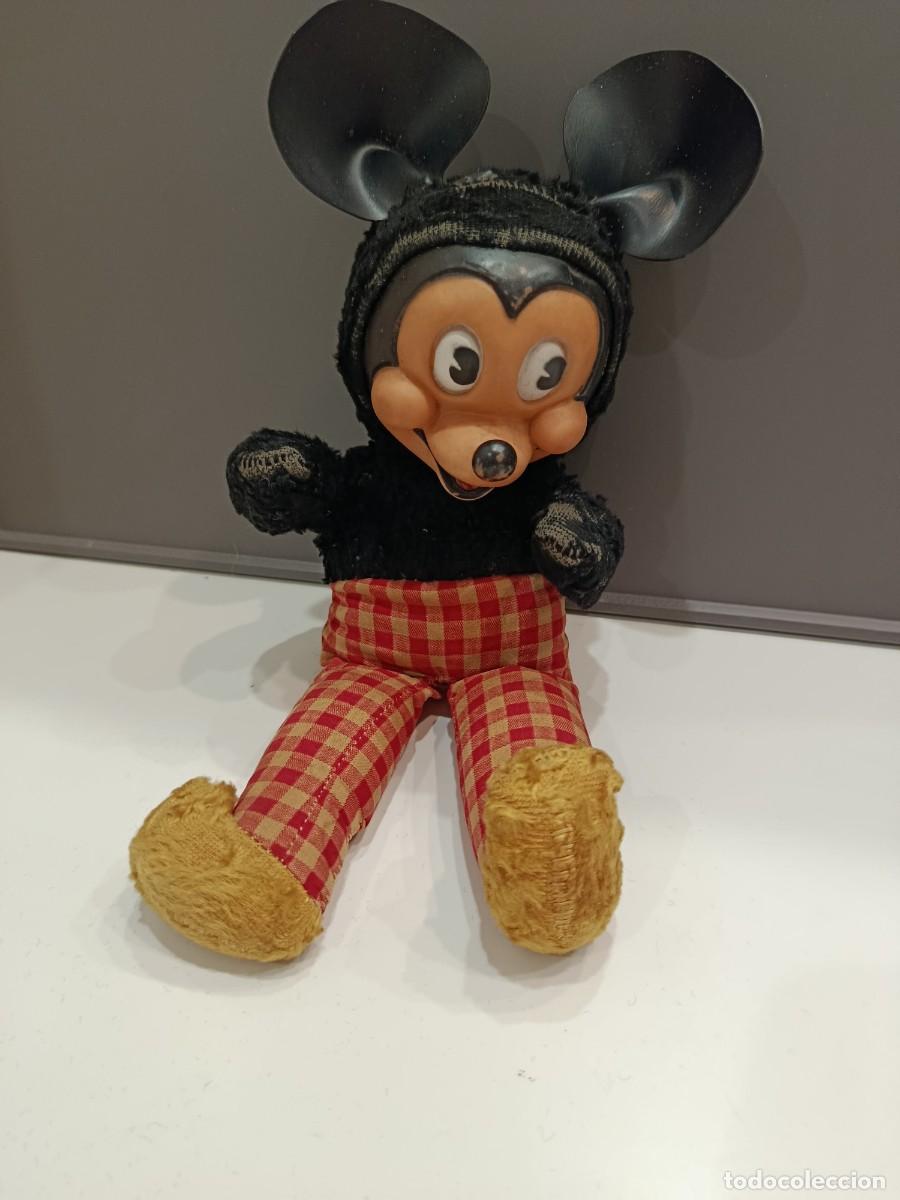 Altes Spielzeug: MU&Ntilde;ECO MICKEY MOUSE - VINTAGE WALT DISNEY GUND A&Ntilde;OS 50 - CARA DE GOMA Y PANTALON A CUADROS