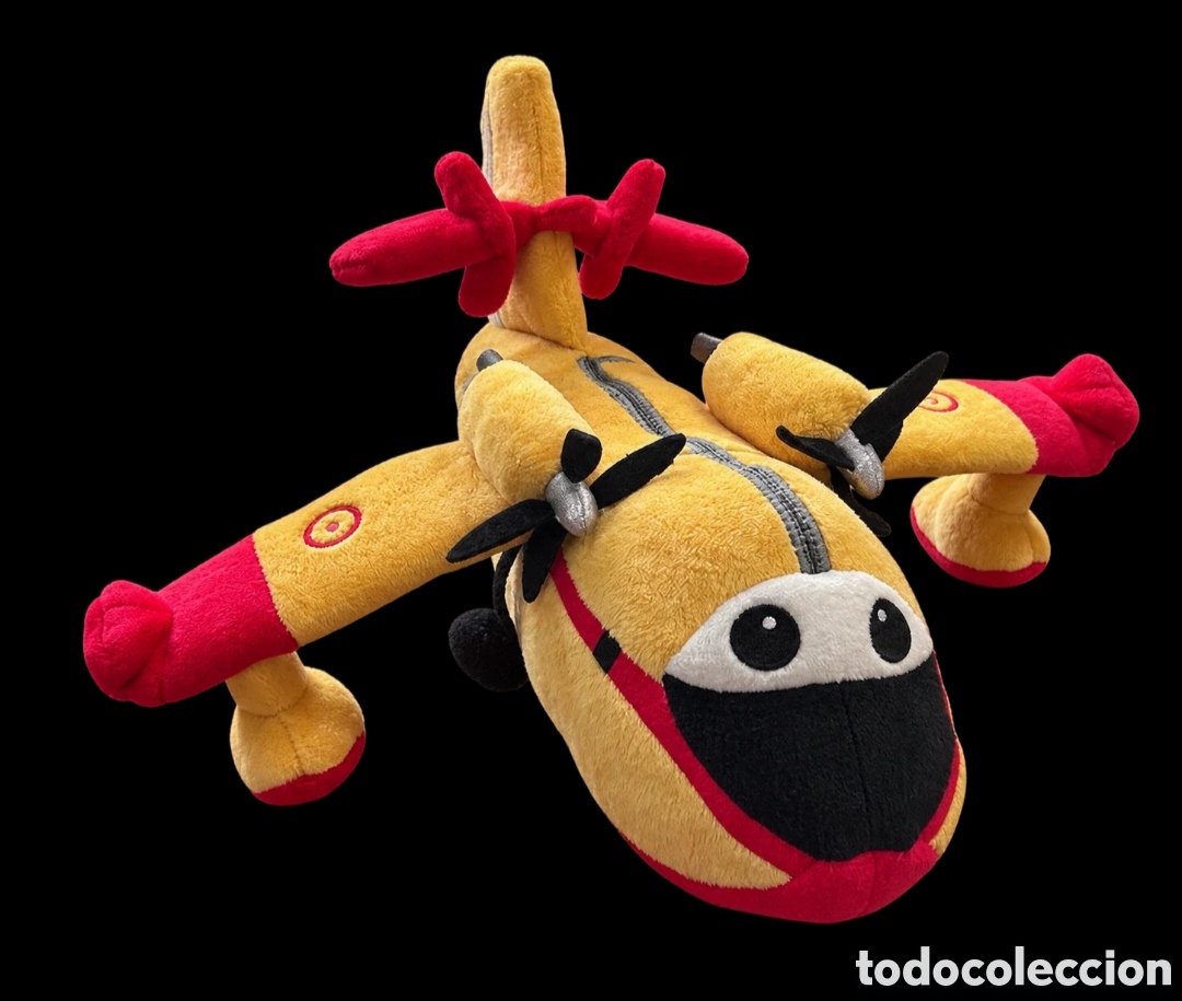 Juguetes antiguos: Peluche Avi&oacute;n Canadiar Apagafuegos 43 Grupo Ej&eacute;rcito del Aire Espa&ntilde;a