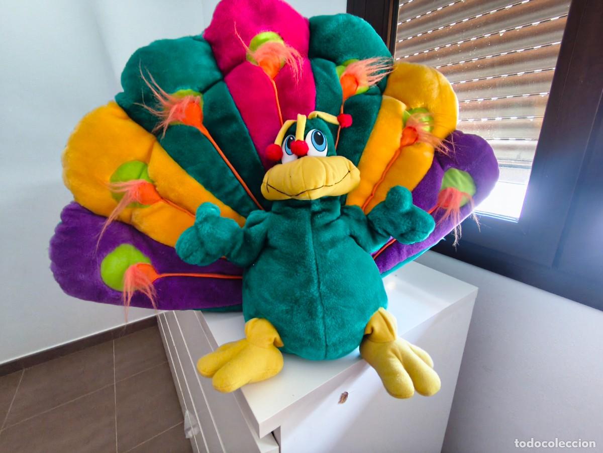 Juguetes antiguos: Peluche Pavo Real Gigante Vintage Play by Play (70x50 cm)