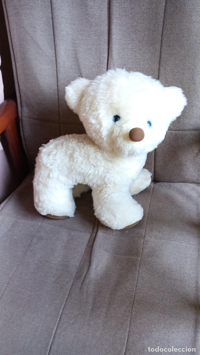Juguetes antiguos: PRECIOSO OSO POLAR EN PELUCHE DE QUIRON. ETIQUETADO. 1979. NO PVC.