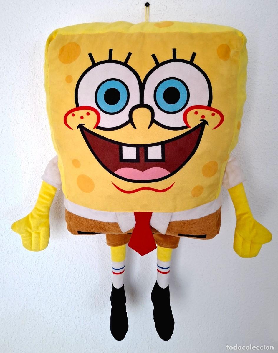 Juguetes antiguos: Gran peluche mu&ntilde;eco Bob Esponja etiqueta SpongeBob Squarepants Nickelodeon 70cm largo total
