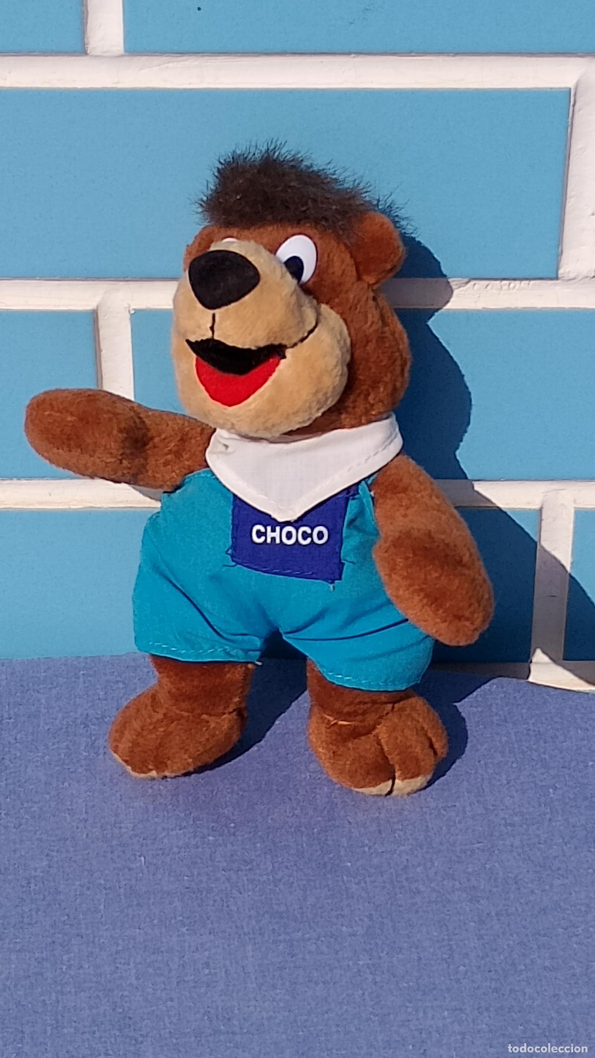 Juguetes antiguos: Antiguo mu&ntilde;eco de peluche Oso Choco publicitario de los cereales Chocos de Kellogg's