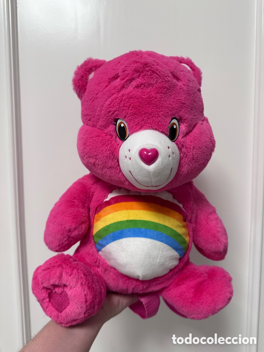 Juguetes antiguos: Mochila de peluche osos amorosos