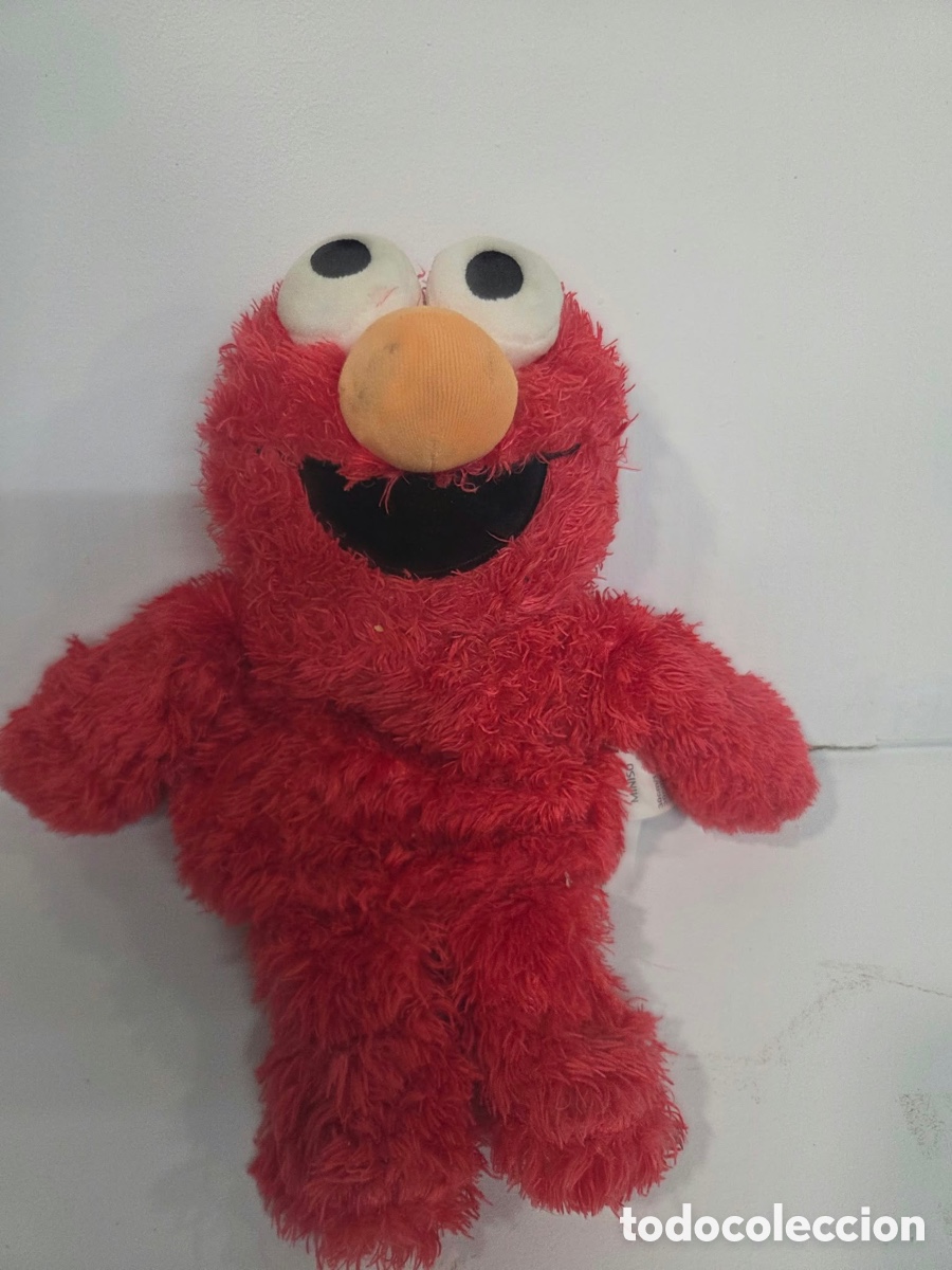 Juguetes antiguos: Marioneta / T&iacute;tere de Peluche de Elmo (Plaza S&eacute;samo / Barrio S&eacute;samo)