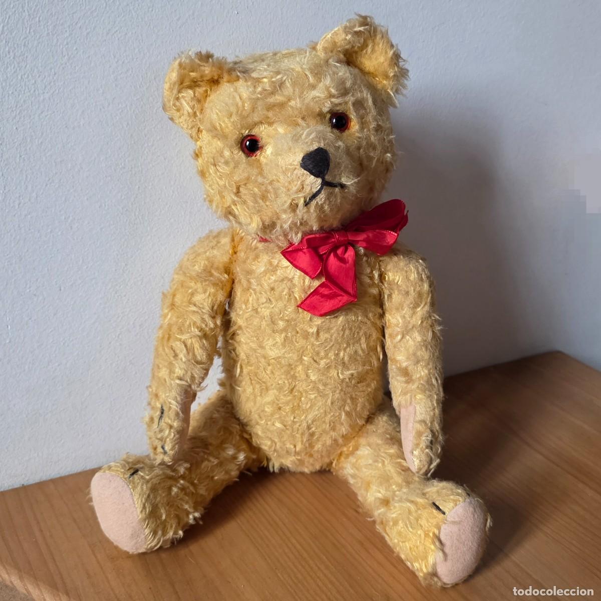 Juguetes antiguos: Espectacular y raro antiquo o vintage Oso N9 de peluche 38 cm (Hermann o Steiff ?)