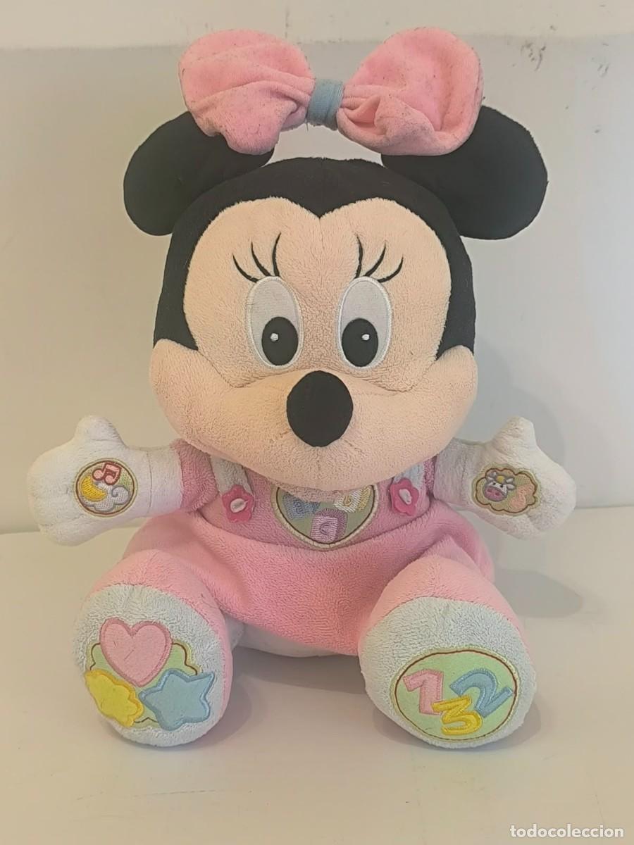 Juguetes antiguos: Peluche Minnie Mouse rosa con lazo &ndash; Disney
