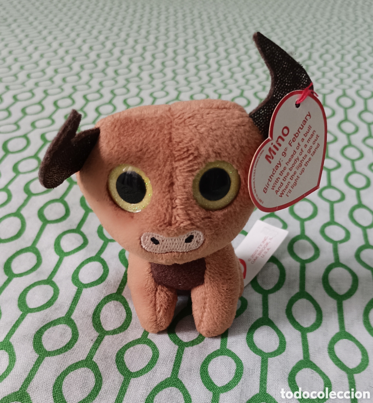 Juguetes antiguos: Mini peluche Ty Beanie Boos, promo Happy Meal McDonald's 2020. Mino, el minotauro. Con etiqueta.