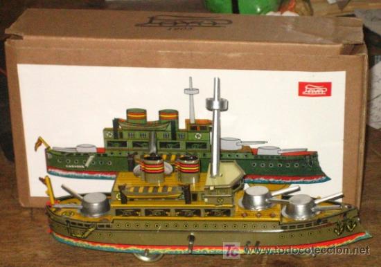 Juguetes antiguos Pay&aacute;: Barco militar. - Foto 1