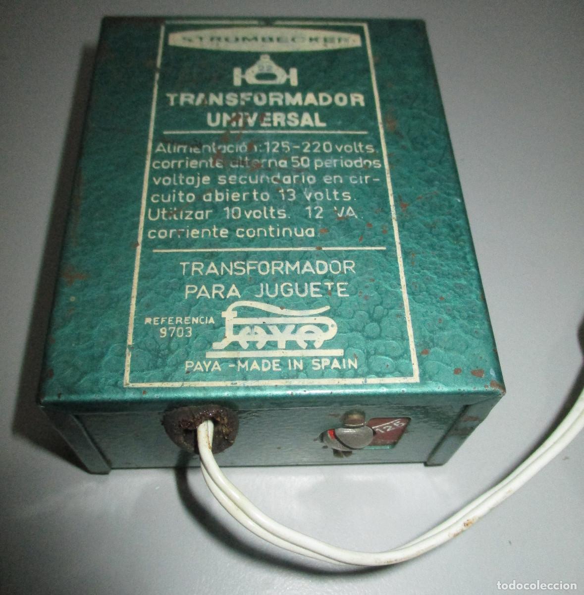 Juguetes antiguos Pay&aacute;: Antiguo transformador STROMBECKER PAYA, funciona - Foto 2