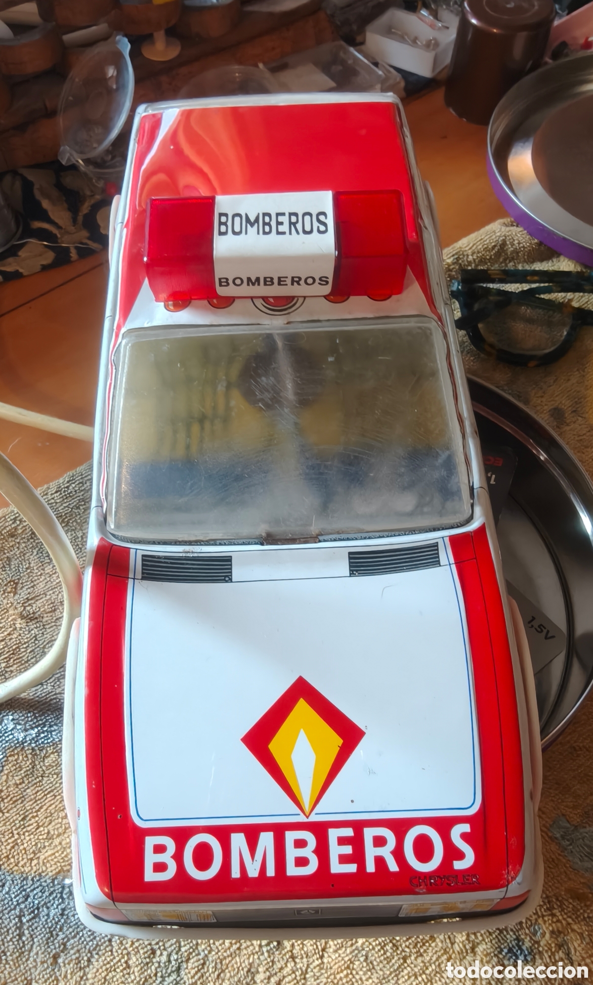 Juguetes antiguos Pay&aacute;: Coche bombero de paya - Foto 2