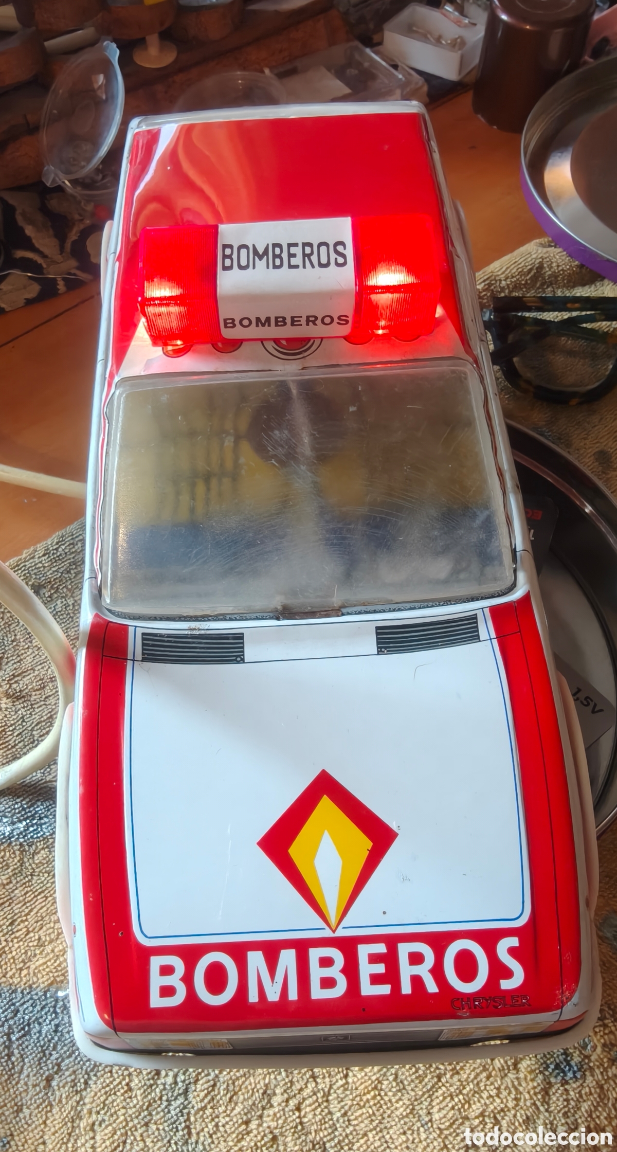 Juguetes antiguos Pay&aacute;: Coche bombero de paya - Foto 1