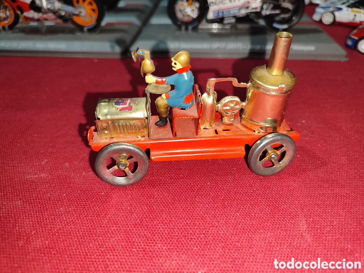 Juguetes antiguos Pay&aacute;: Antiguo coche de bomberos PAYA de la &eacute;poca no replia fijarse parte de abajo