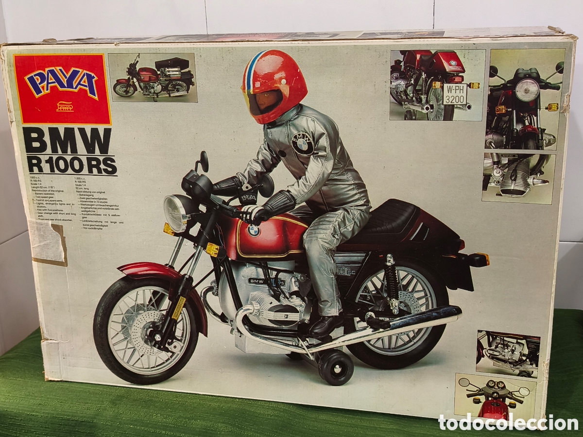 Juguetes antiguos Pay&aacute;: Moto PAYA BMW R100RS, funciona, completa
