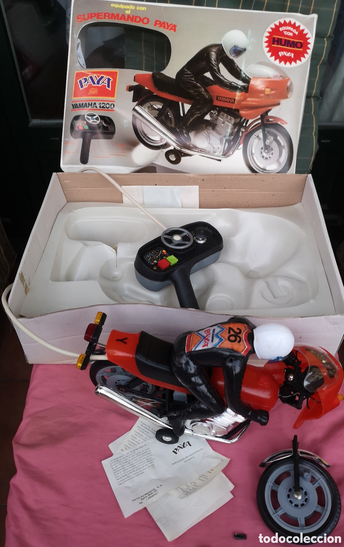 Juguetes antiguos Pay&aacute;: Pay&aacute;. Moto Yamaha 1200. CON HUMO. Ref. 3290. FUNCIONA BIEN. HORQUILLA DE LA DIRECCI&Oacute;N CASCADA.