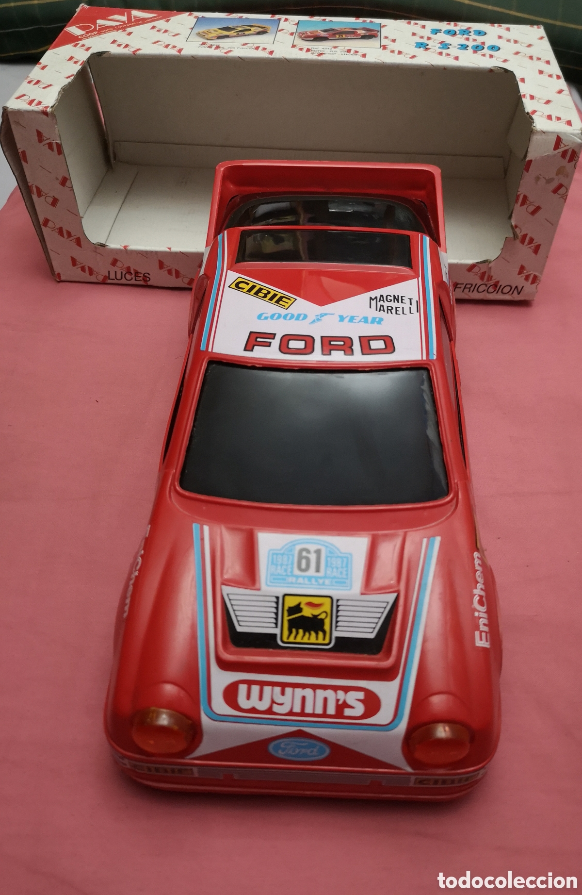 Juguetes antiguos Pay&aacute;: Pay&aacute;. Coche Ford R-S-200. Ref. 4242. Non Stop y luces. FUNCIONA. SOLO LUCE UN FARO. A&ntilde;os 70/80.