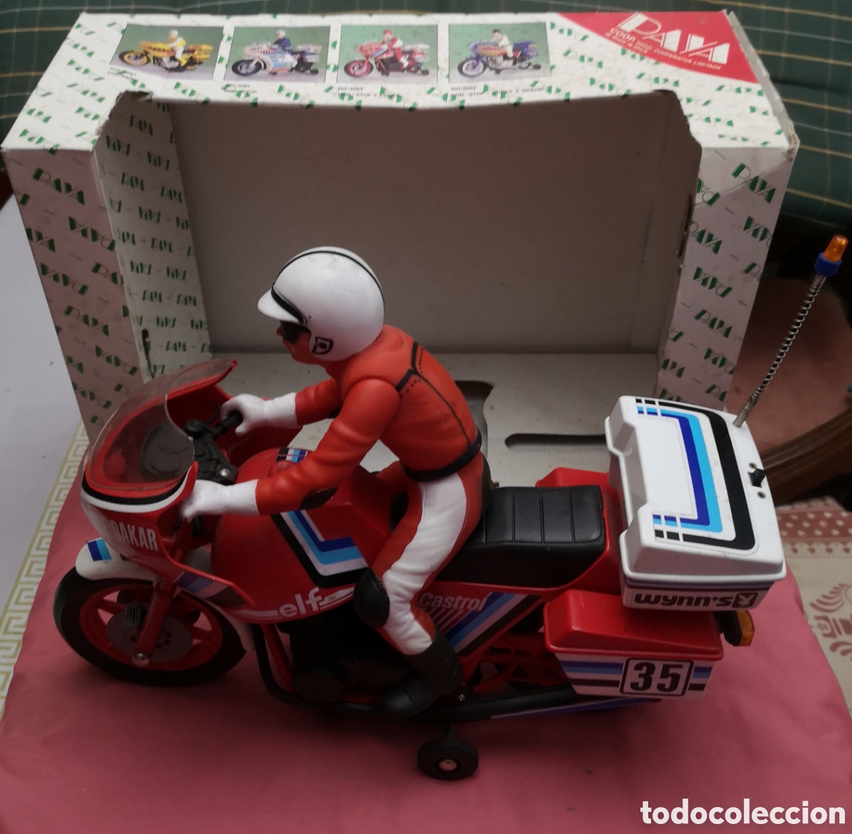 Juguetes antiguos Pay&aacute;: Pay&aacute;. Moto Honda Rallye Dakar el&eacute;ctrica Non Stop y luces. Ref 3263.FUNCIONA PERO EN EL SUELO SE PARA