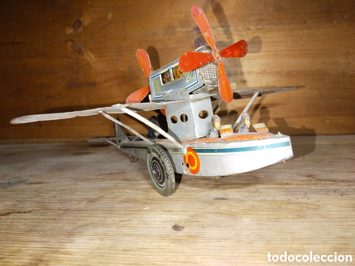 Juguetes antiguos Pay&aacute;: Hidroavi&oacute;n de paya antiguo juguete