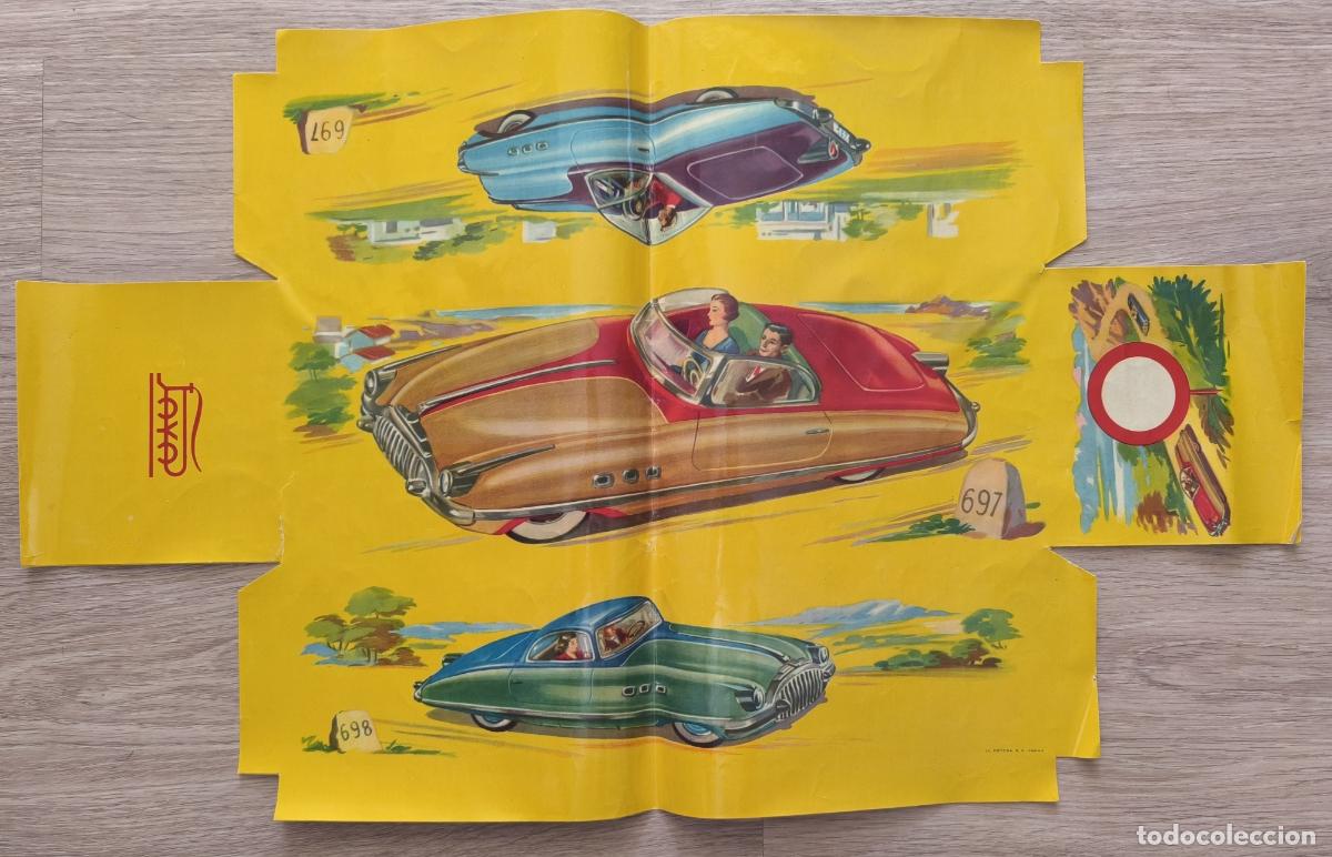 Juguetes antiguos Pay&aacute;: RW GRAN LAMINA O CARTEL PAYA GRANDE PUBLICIDAD PARA MONTAR EN CAJA AUTOMOVILES ORIGINAL E38