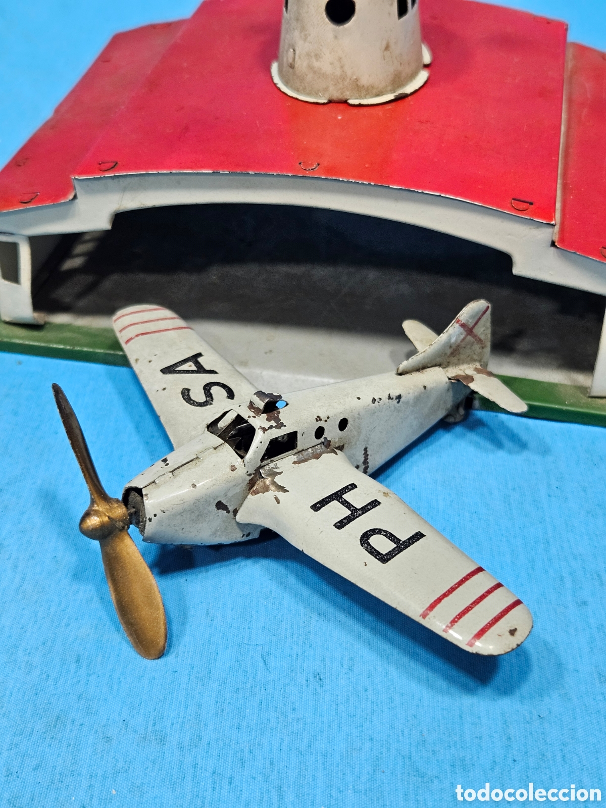 Juguetes antiguos Pay&aacute;: AVION Y HANGAR DE PAY&Aacute; - Foto 2