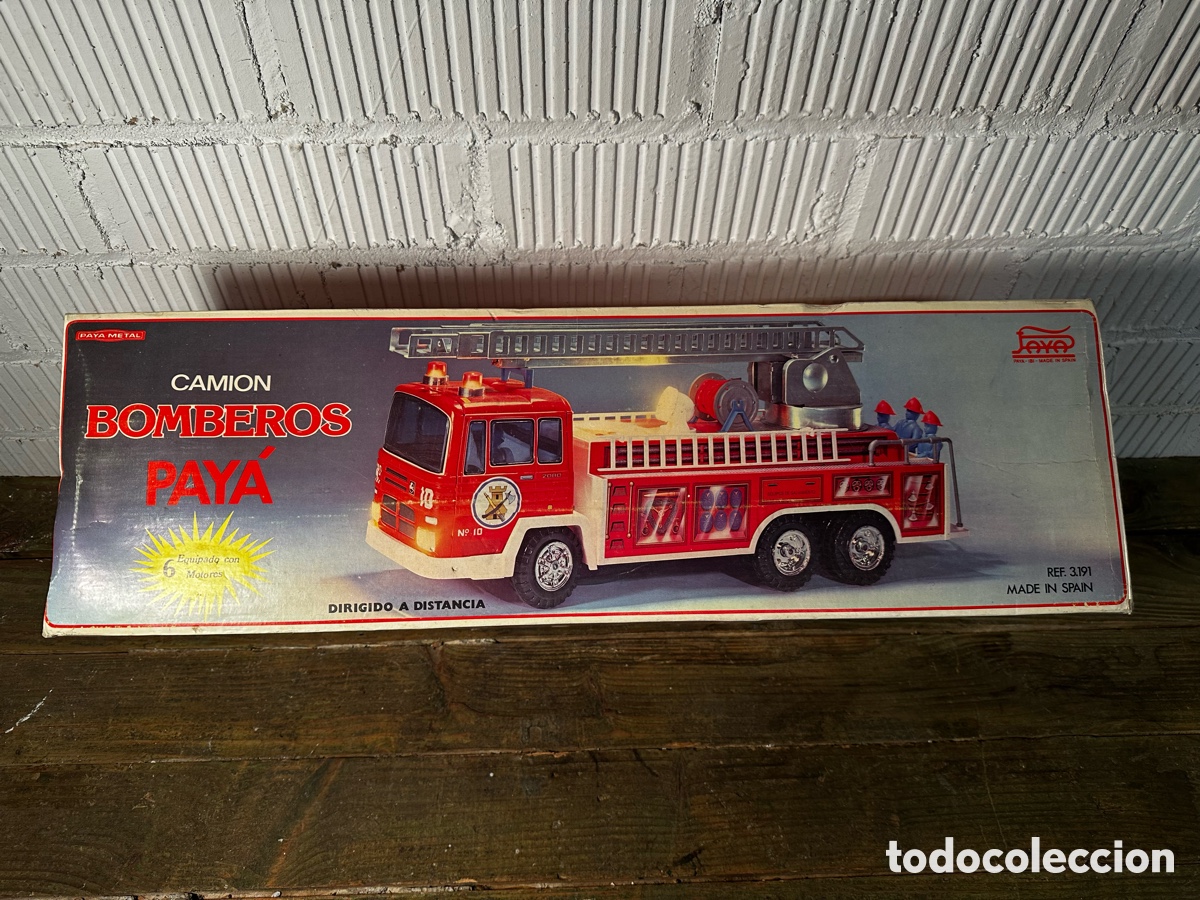 Juguetes antiguos Pay&aacute;: PAYA CAMION PEGASO BOMBEROS REF 3.191 PRECINTADO DE JUGUETER&Iacute;A. TAL Y COMO SALI&Oacute; DE F&Aacute;BRICA.
