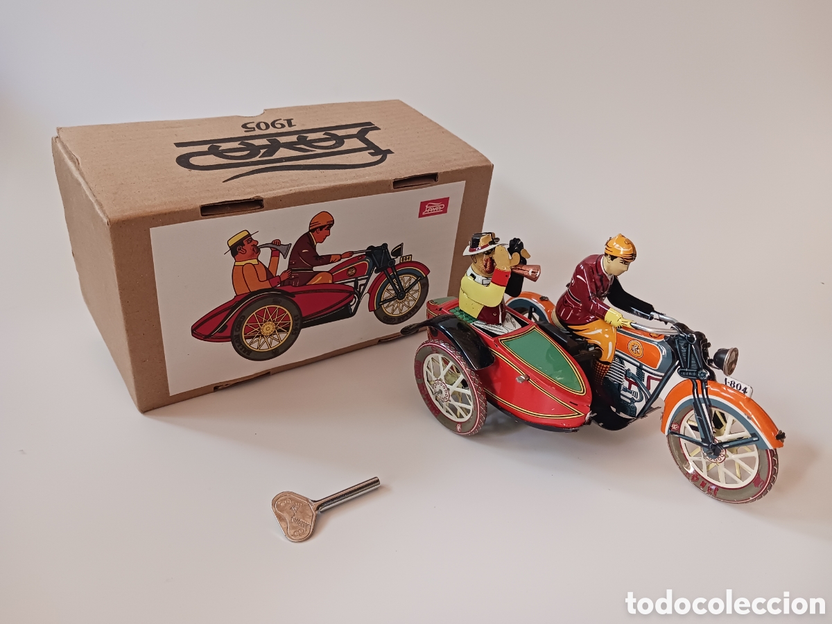 Juguetes antiguos Pay&aacute;: PAYA 1905 - Moto con sidecar (modelo 2)
