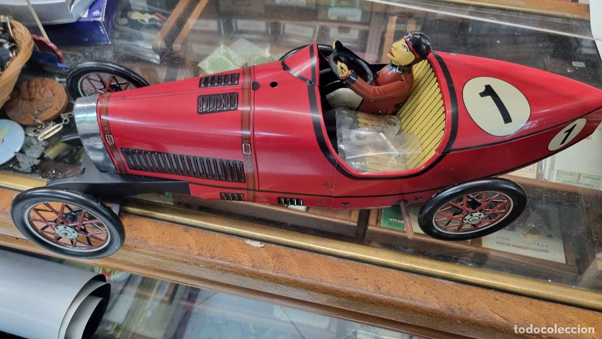 Juguetes antiguos Pay&aacute;: COCHE PAYA BUGATTI CARRERAS CHAPA HOJALATA N&ordm; 1 ROJO EDICION ESPECIAL SIN CAJA 50 CM. ORIGINAL