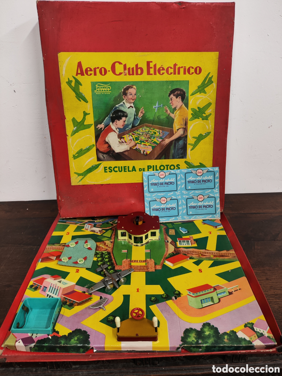 Juguetes antiguos Pay&aacute;: ANTIGUO JUGUETE AERO-CLUB EL&Eacute;CTRICO ESCUELA DE PILOTOS DE PAY&Aacute;